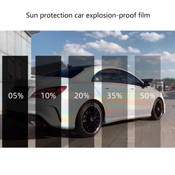 1PCS 300cmX50cm Auto Film Okno Anti-UV Expozície Slnečník Transparentné Čierna Tepelnej Izolácie Solárny Film Anti-glare Výbuchu