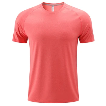 Móda Tenké Priedušná T-shirt Pár Crewneck Farbou Beží Fitness Športové Krátke Rukávy
