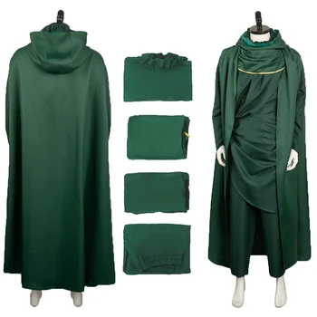 TV Cos Loki Cosplay Kostým Oblečenie Fantasy Zelený Plášť, Nastavený Pre Dospelých Mužov Muž Roleplay Halloween Karneval Vyhovovali Príslušenstvo
