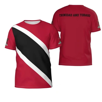 Vlastné Meno Počet Trinidad a Tobago Vlajkou, 3D tričká, Šaty, tričko Muži Ženy Tees Topy Pre Futbalových Fanúšikov Futbalu Darček