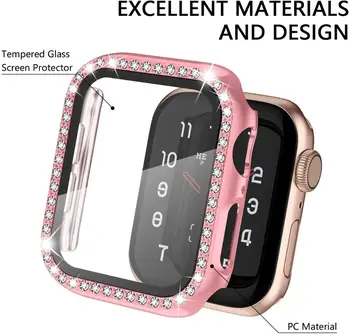 Sklo+kryt Pre apple hodinky prípade 44 mm 40 mm 42mm 38mm nárazníka Screen Protector Apple hodinky kapela série SE 6 5 4 3 príslušenstvo
