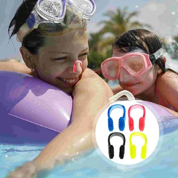 4 Ks Detský Bazén Nose Clip Prenosné Zástrčky Klipy Dieťa Silikónové Kolíkov Pincher Opotrebovaniu