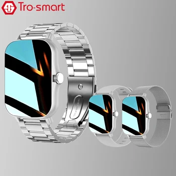 Šedá Strieborná Farba Smart Hodinky Ženy Muži Smartwatch Šport plne Dotykový Displej Smartclock Pre Android IOS Šport Fitness Tracker