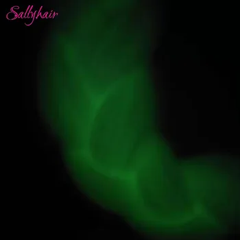 Svetelný Žiariace Syntetické Pletenie predlžovanie Vlasov Sallyhair Fluorescenčné Šplhať v Tme Jumbo Sieťky, predlžovanie Vlasov