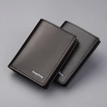 Nové pánske Peňaženky Tenké Vertikálne Multi-card Taška Krátke kórejský Retro Peňaženky Módne Prenosné Pevné Farba