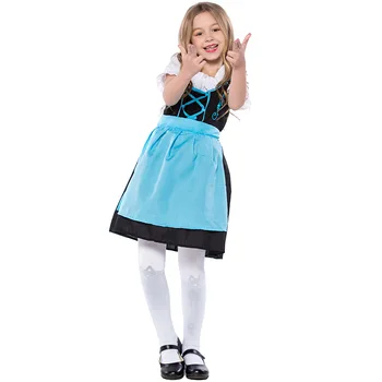 Roztomilé Dieťa Cosplay Kostým Pivný Festival Black Modré Šaty pre Dievča Dráma Fáze Oblečenie Škôlky Deti Výkonu Kostým