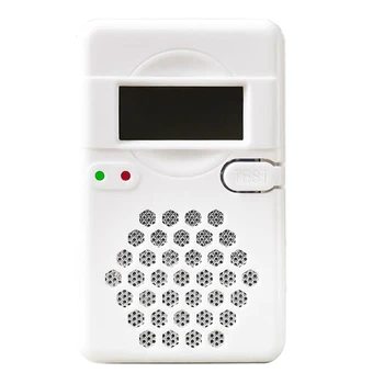 1 KS Biele Mini CO Alarm Detektor Oxidu Uhoľnatého Hlásič, Alarm, Sadze Honeycomb Detektor Úniku Plynu S Digitálny LCD Displej
