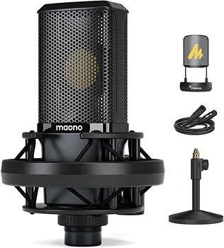 MAONO 34cm, Veľké Membrána Kondenzátora XLR Mikrofón nahrávacieho Zariadenia Mikrofón Live Stream Dabing Mikrofón