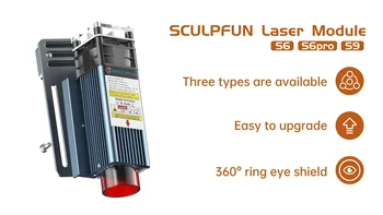 SCULPFUN S9 laserovej rezacej hlavy pre rytie stroj 90w účinok dióda modulu