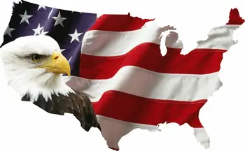 USA Plešatý Eagle American Flag Nálepky Auto Truck Notebook Okno Odtlačkový Nárazníka Ladenie Prenosný Kufor Nepremokavé PVC
