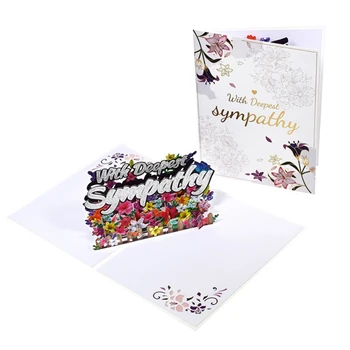 Dostať Aj Pop-Up Kartu 3D Kvet Pohľadnice pre Matky, Ženy Priateľ s Najhlbšej Sympatie Karty Obálky Darček