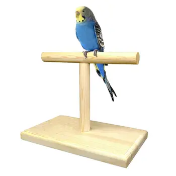 Prenosné Drevené Papagája Školenia Otáčania Posadený Stojan na Platforme Vtákov Packa Brúsenie Hračky pre vtáka hračka