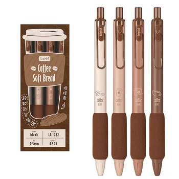 EZONE 4 Ks/Set Pero Mäkké Európskej Vrecku Kávy Color rýchloschnúci Neutrálne Kapilárnej 0,5 mm Guľôčkové Pero Písanie Úrad Bl-Dodávky