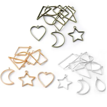 10pcs Epoxidové Živice Šperky, Takže Otvoriť základné Nastavenie Otvorte Panel Prívesky Charms Geometrického Tvaru Výlisku Kvet Formy DIY Náhrdelník
