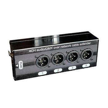 1Pc 4-Kanál 3-Pin XLR Audio A DMX Cez Sieťový Kábel Extender, DMX512 Signál Siete Extender