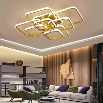 Moderné LED Stropné svietidlo Geometrické Multihead Námestie Hala Dekor Iluminácia Pre Obývacej Izby, Spálne, Jedálne, Interiérové Svietidlá