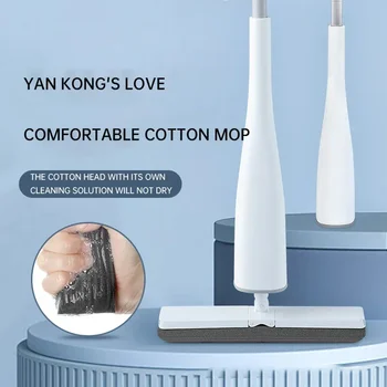 2023New Inovované Shu bavlna hlavu lenivý mop bavlna hlavu prichádza s čistiaca kvapalina 360 stláčanie vody pre domácnosť na čistenie mp