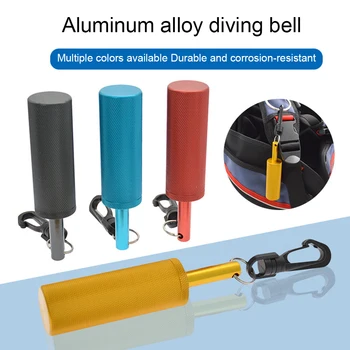 Potápanie Bezpečnosť Hrkálka Stick Signál Bell S 360° Rýchle Zavesenie Pod Vodou Bell Ding Rod Obsahuje Oceľové Guľôčky Potápačské Vybavenie
