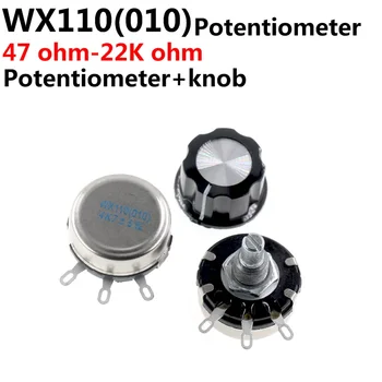 5sets WX110 s Gombík WX010+Gombík Rany Potenciometer s Gombík 100R 470R 1k 2.2 k 3.3 k 4.7 K 5.6 k 6.8 k 10k 22k