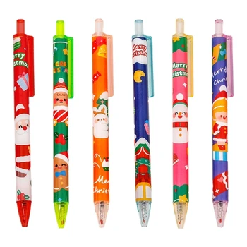Balenie 10 Vianočné Pero Zábavné Zdvíhateľnej Gélové Pero pre Dieťa Študent Vianočný Večierok Lieči, Cartoon Zdvíhateľnej Gélové Pero 96BA