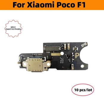 10 Ks/Veľa USB Nabíjací Dock Flex Kábel Konektor Rada Nabíjací Port Náhradné Diely Pre Xiao Poco F1