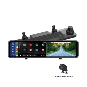 Továrenská 12 palcový 2K dual cam auto zrkadlo podpora WIFI android auto carplay auto čierna skrinka