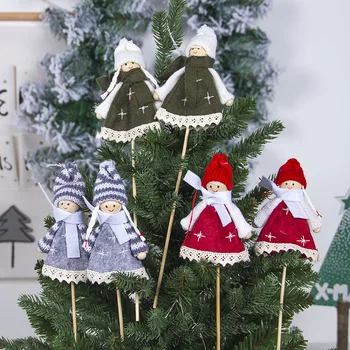 Vianočné Roztomilé Bábiky Stick Vianočné Ozdoby Veselé Vianočné Dekorácie Pre Domov Garland Vianočný Strom Decor Nový Rok 2023