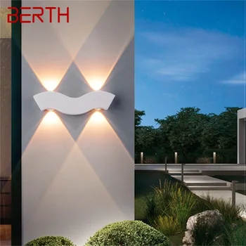 LÔŽKO Vonkajšie Biele Nástenné svietidlo LED Moderný Vodotesný Sconces Lampa pre Domáce Balkón Dekorácie