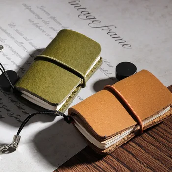 Ručné Vintage Kožené Mini Notebook Roztomilý Cestovné Plán Diár Týždenný Denný Plánovač Organizátor Notebook Kawaii Kancelárske Potreby