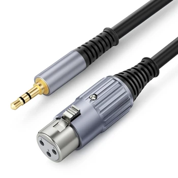 16FB Kvality Spojenia XLRMale na Samica Predlžovací Kábel XLRto 3,5 mm AudioCord pre Zmiešavač Telefón Podcasting a Streaming