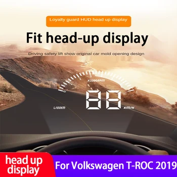 Auto Elektronické HUD Head-Up Display Tuge Head-Up Displej pre Volkswagen T-ROC 2019 2020 OBD HD Projektor Originálne Pneumatiky