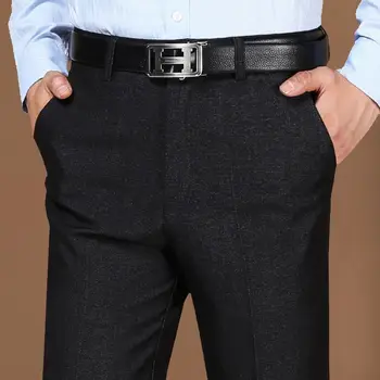 Muži Nohavice Tenké Umývanie-a-nosenie Elastických Formálne Fit Muž Prikryť Plus Veľkosť Rovné Čierne Obleky, Šaty, Business Office Nohavíc A78