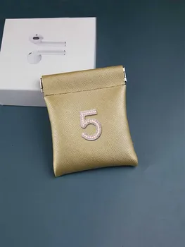 Minimalistický Tlačidlo Peňaženky - PU Karty a Mince Chovateľ Realistický Gold Crystal Dekor Visieť