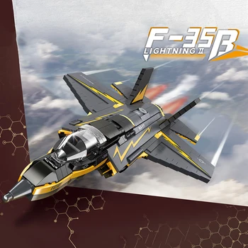 F35B Fighter Stavebné Bloky Model americkej Vojenskej Technickej Lietadlo Tehly DIY Deti Hračka Lietadla Kolekcia Dary pre Mladistvých Dospelých