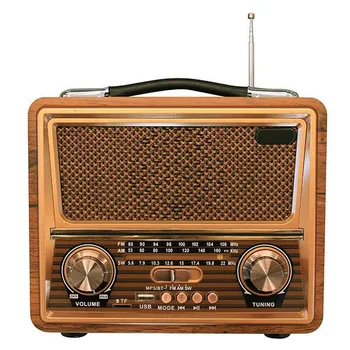 Drevené Retro Rádio, AM SW FM Rádio, Bezdrôtové Bluetooth Reproduktor, Mini Bass Audio Mimo Vysoká Hlasitosť pre Domácnosti, Kancelárie