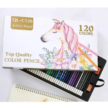 120 farebné ceruzky nastaviť Začiatočník Úvod do Farebné Viesť Umenie Oiliness ceruzky sfarbenie