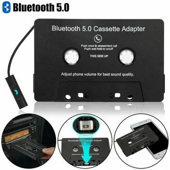 Auto Kazeta Bluetooth-kompatibilné 5.0 Adaptér Converter Auto Pásky, Zvukové Kazety Pre Aux Stereo Hudby Adaptér Kazeta S Mic