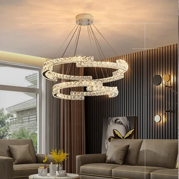 Moderné LED Luxusné Krištáľové Lustre Jednoduchý Prívesok Závesné Osvetlenie Obývacej Izby, Kuchyne, Reštaurácie, Hotel Lesk Prívesok Lampy