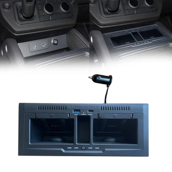 Auto ABS+PC Čierna Bezdrôtová Rýchlo Nabíjačka, Zásobník Pad Pre Land Rover Pre Defender 90 110 2020-2023 Príslušenstvo Vozidiel