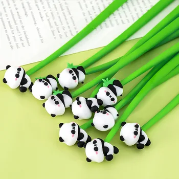 40 ks/veľa Tvorivých Panda Ohybný Gélové Pero Roztomilý 0,5 mm Čierny Atrament, Neutrálne, Perá, Písacie potreby Kancelária Školy Grafické efekty Dary