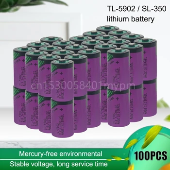 100KS TL-5902 ER14250 1/2AA LS14250 3.6 V Lítiová Batéria pre PLC Priemyselné riadiace vodomeru Suché Batérie Primárne