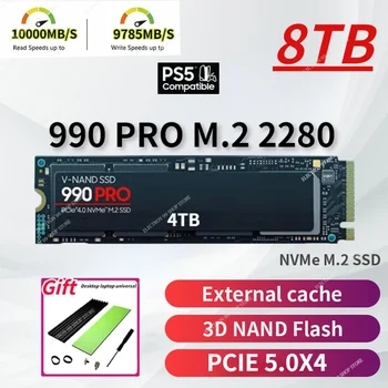 Originál Značky 990PRO 12000MB/S 1 TB 2TB 4TB disk SSD M2 2280 PCIe 4.0 NVME Čítať ssd Pevný Disk pre Herné Konzoly/notebooku/PC/PS5
