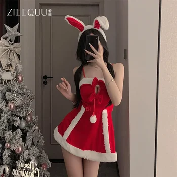 Ziqi Vianočné Bunny Dievča Plyšové Duté Sexy Spodnú Bielizeň Velvet Cosplay Jednotný Súbor 6109