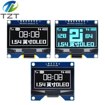 TZT 1.54 palcový 4PIN 7PIN Bielej, Modrej Obrazovky OLED Modul SSD1309 Jednotky IC Kompatibilný pre SSD1306 SPI Interface 128*64