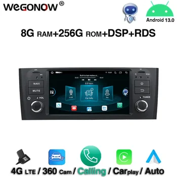 360 DSP Carplay Android 13.0 8 Jadro 8 GB +256 GB Auto DVD Prehrávač, GPS Mapy navi RDS Rádio, wifi 4G LTE BT5.0 Pre Fiat LINEA na roky 2007-2013