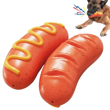 Psa Žuvanie Hračky Skus Lepidlo Hot Dog Zub Brúsenie Stick Simulované Hračky Môžete Vykonať Zvuková Hračka Skus Odolnosť Zvierat Dodávky