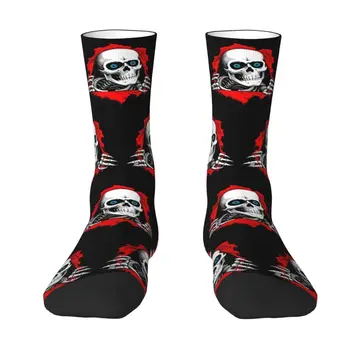 Novinka Vytlačené Roztrhané Kovové Lebky Ponožky pre Mužov, Ženy Úsek Leto Jeseň Zima Gotický Skeleton Crew Ponožky