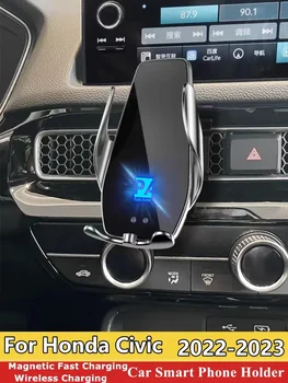 2022-2023 Pre Honda Civic Mobilný Telefón Majiteľa Bezdrôtovú Nabíjačku Auto Telefóny Mount Držiak Navigácie GPS Podpora