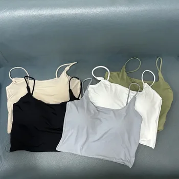 V lete Ľad Silk Beauty Späť plavky s uväzovaním za Vesta Ženy s Farbou Módne Pevné Pohár Mimo Nosiť Base Top