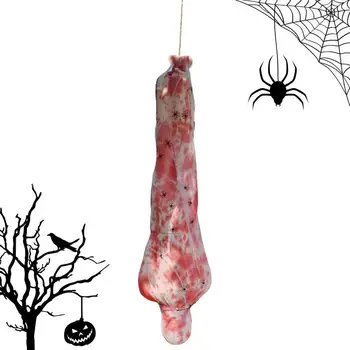 Halloween Outdoor Záhrada Dekor Strašidelné Falošné Mŕtvola V Taška Krvavé Mŕtve Telo Strašidelný Dom Dekor S Spider Pavučinu Vaňou Dekor